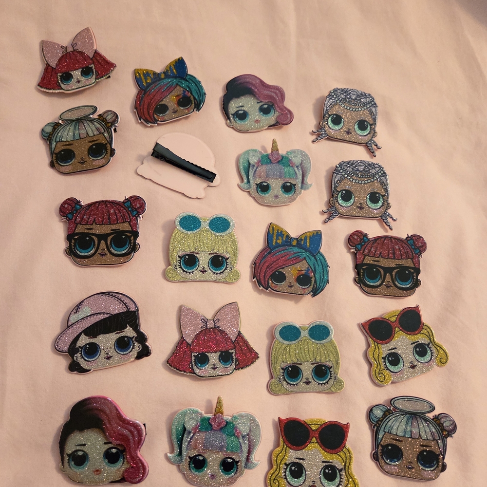 L.O.L. Surprise! Glitter Doll Face Clips Set